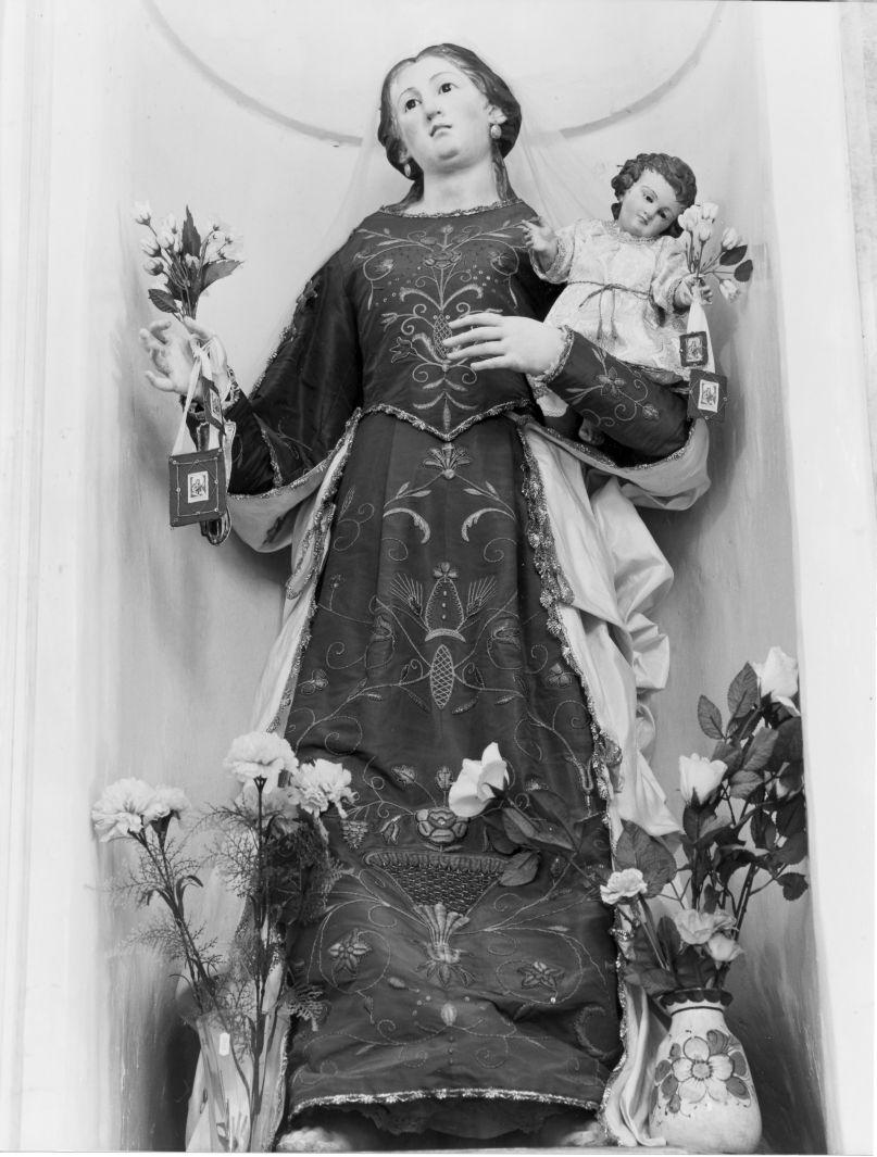 Madonna del Carmelo (manichino, opera isolata) - bottega campana (sec. XIX)