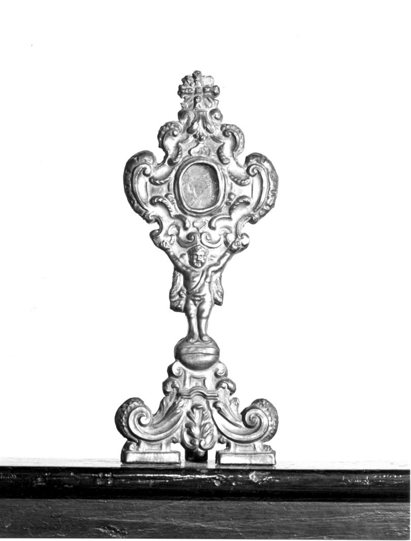motivi decorativi a volute (reliquiario - a ostensorio) - bottega napoletana (sec. XIX)