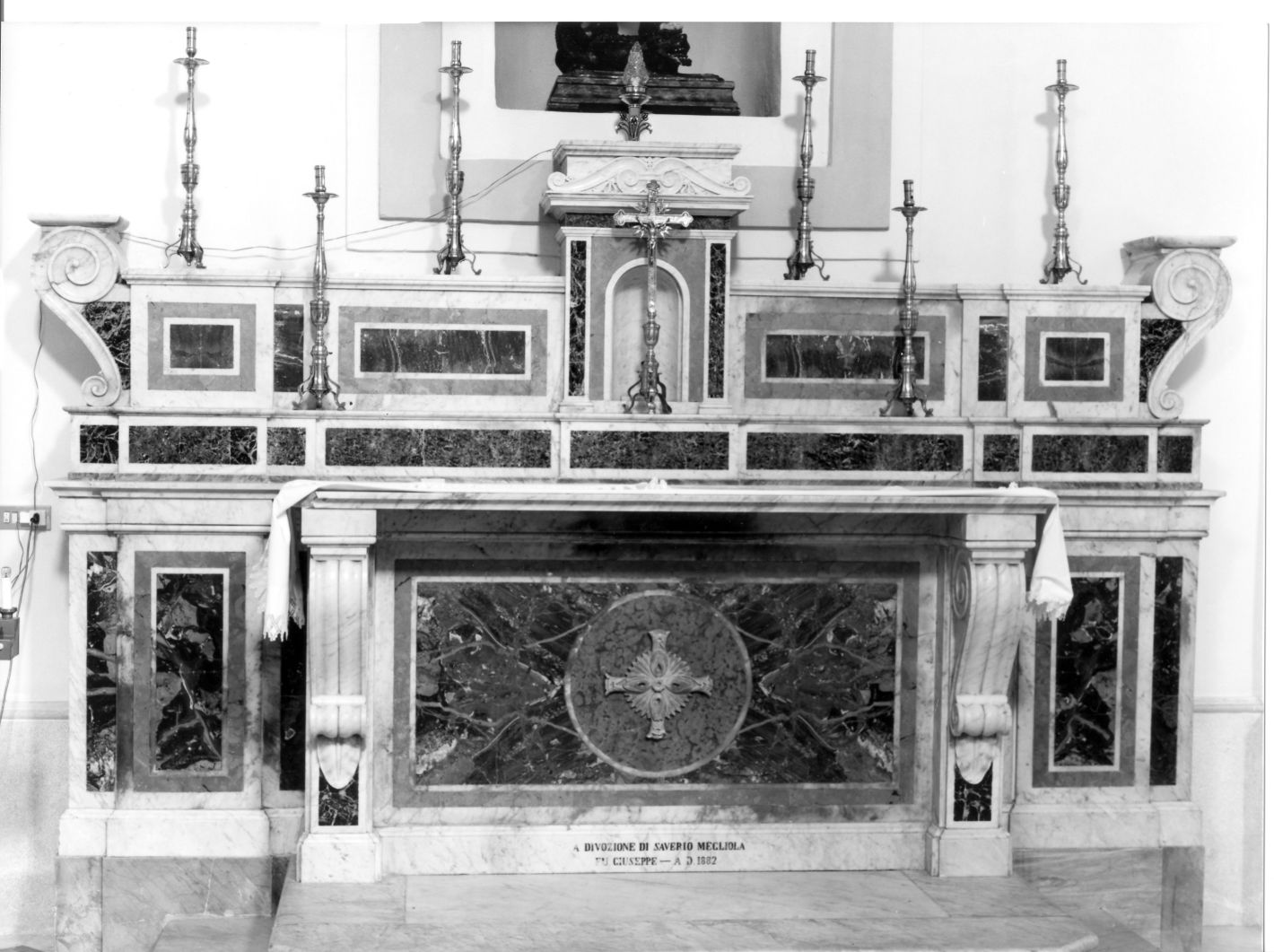motivi decorativi geometrici (altare, opera isolata) - bottega irpina (sec. XIX)