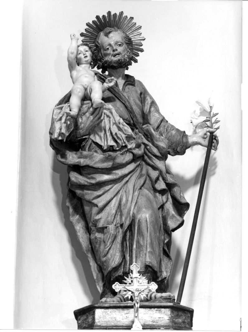 San Giuseppe e Gesù Bambino (statua, opera isolata) - bottega napoletana (sec. XVIII)