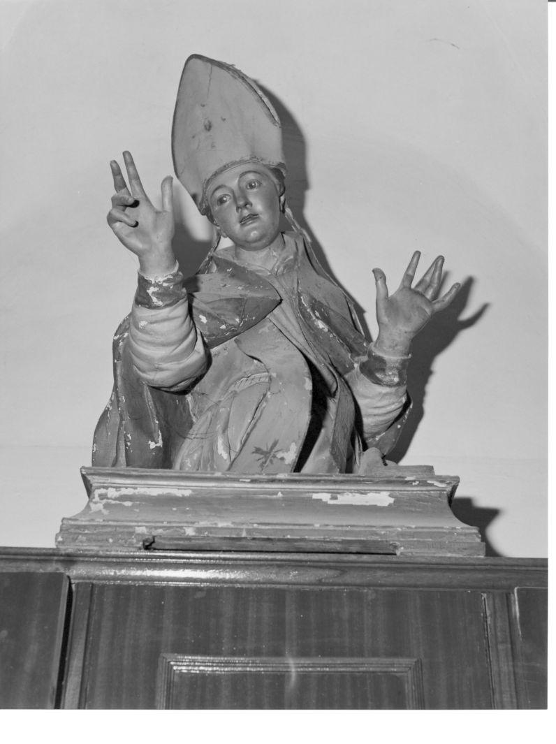 Santo vescovo (scultura, opera isolata) - bottega napoletana (secc. XVIII/ XIX)