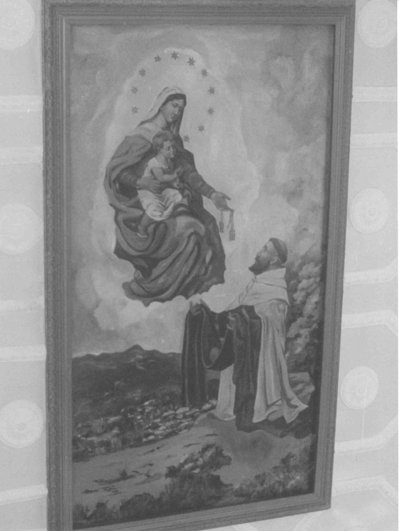 San Simone Stock riceve dalla Madonna lo scapolare (dipinto) - ambito campano (inizio sec. XX)