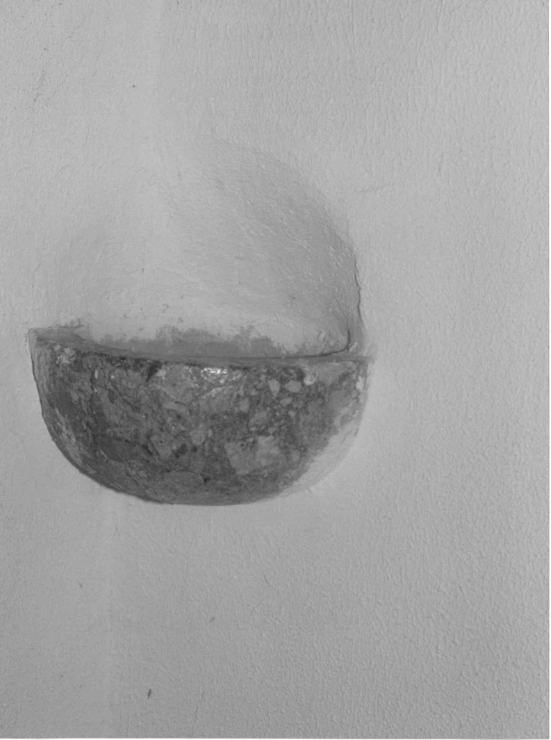 acquasantiera da parete - bottega campana (fine sec. XIX)