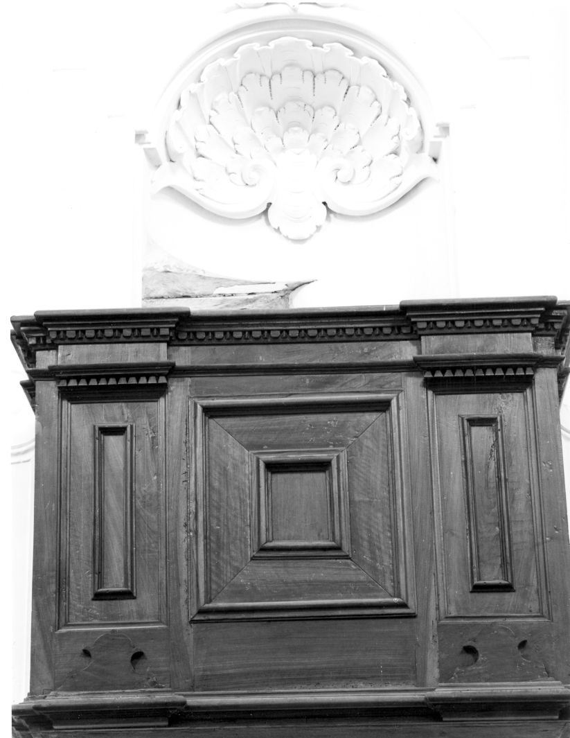 motivi decorativi geometrici a losanga (pulpito) - bottega campana (sec. XIX)
