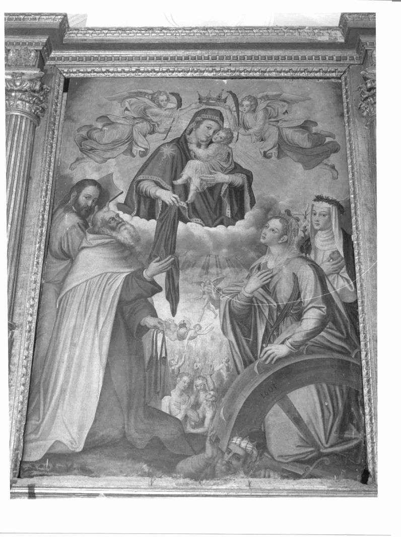 Madonna del Carmelo e santi (dipinto) - ambito Italia meridionale (sec. XVII)