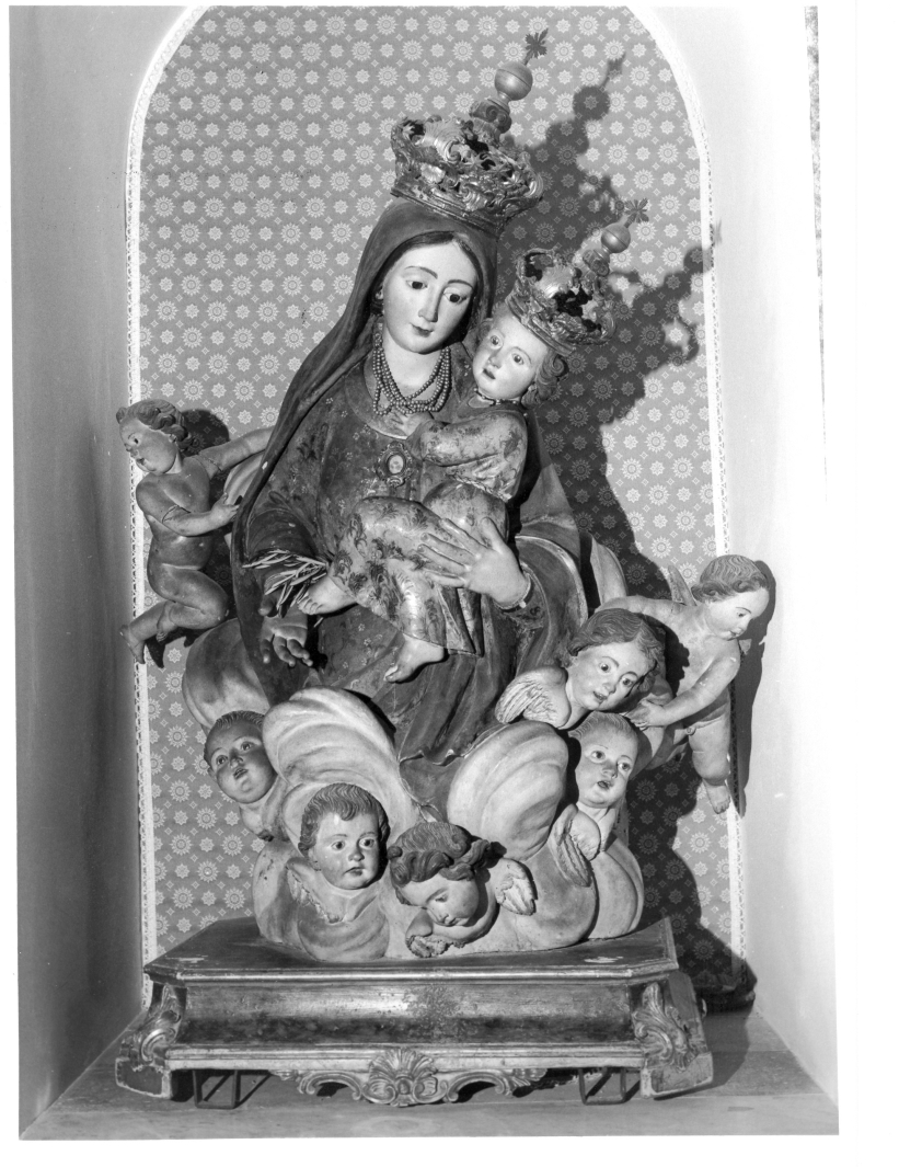 Madonna con Bambino e angeli (busto) - bottega Italia meridionale (fine/inizio secc. XVIII/ XIX)