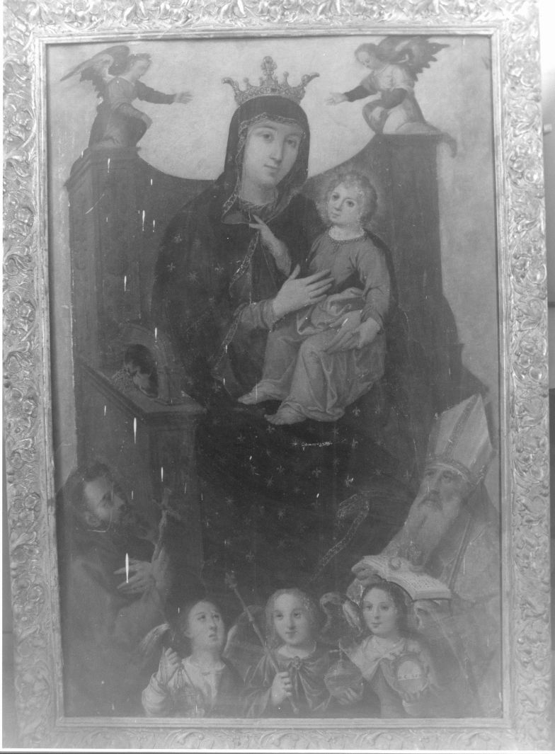 Madonna con Bambino tra angeli e Santi (dipinto) - ambito campano (seconda metà sec. XVIII)