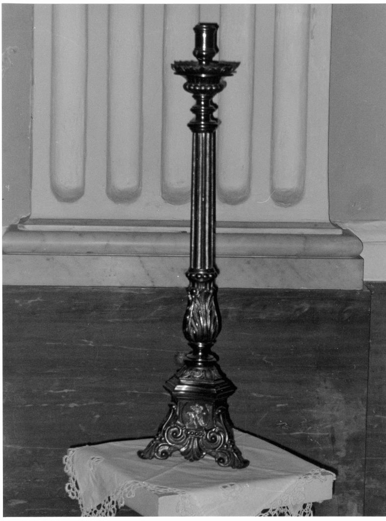 candeliere, serie - bottega campana (ultimo quarto sec. XIX)