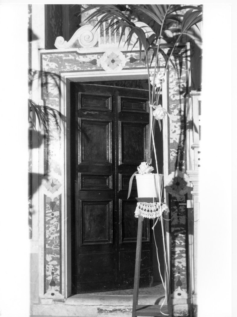 mostra di porta, serie - bottega napoletana (fine/inizio secc. XVIII/ XIX)