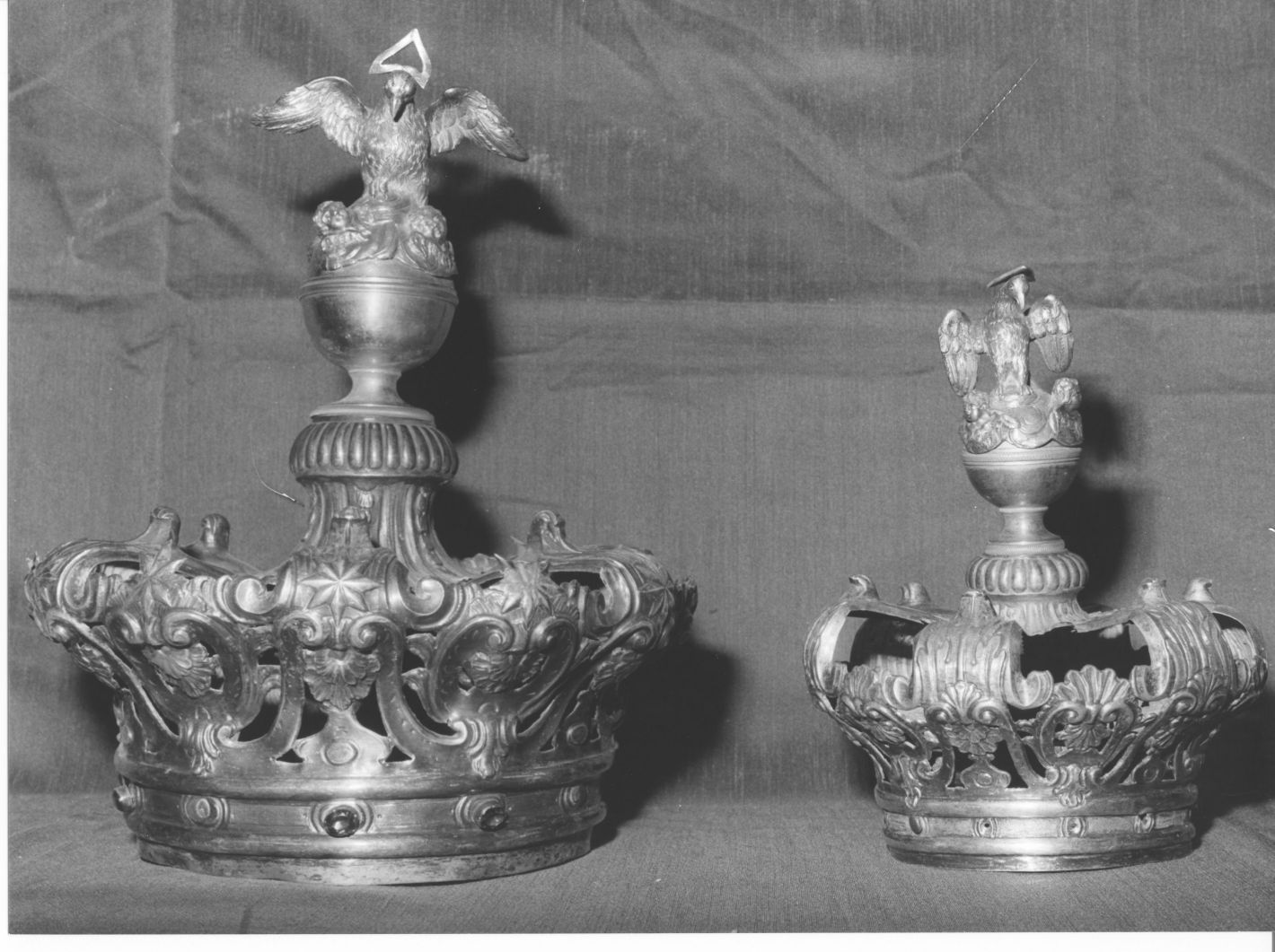 motivi decorativi (corona da statua, serie) - bottega campana (sec. XVIII)
