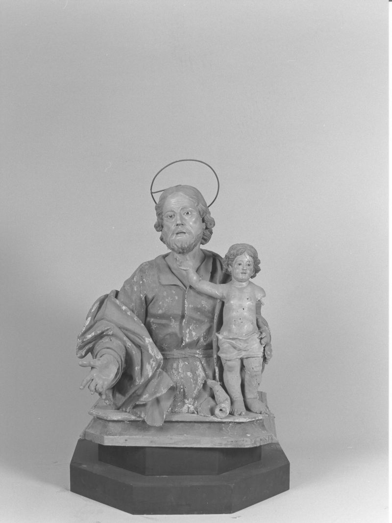 San Giuseppe e Gesù Bambino (gruppo scultoreo) - bottega campana (seconda metà sec. XIX)