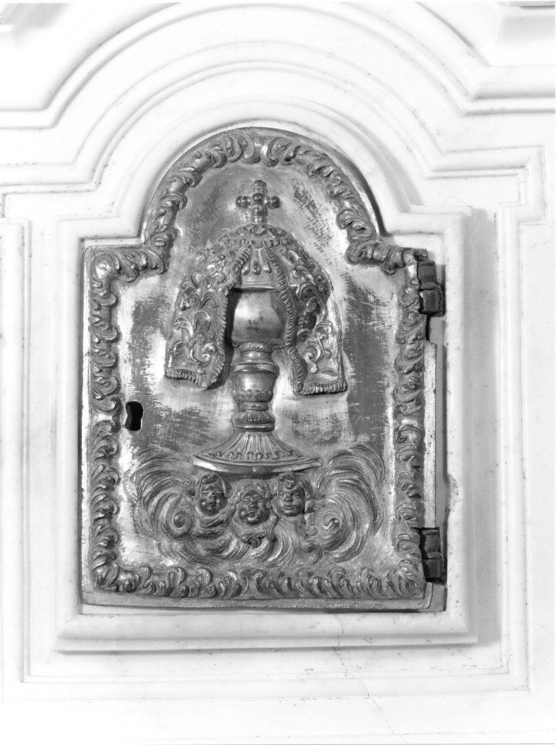 calice eucaristico (sportello di tabernacolo) - bottega campana (seconda metà sec. XVIII)