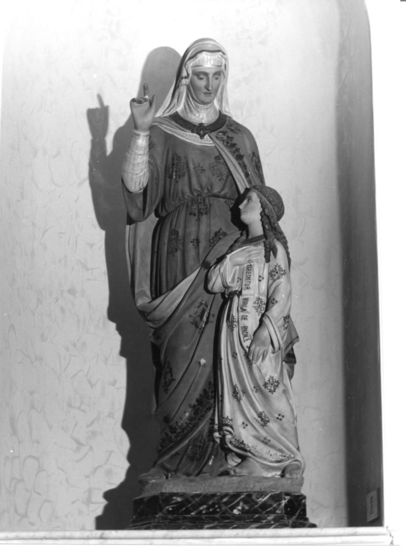 Maria Vergine bambina e Sant'Anna (gruppo scultoreo) - bottega Italia meridionale (fine/inizio secc. XIX/ XX)