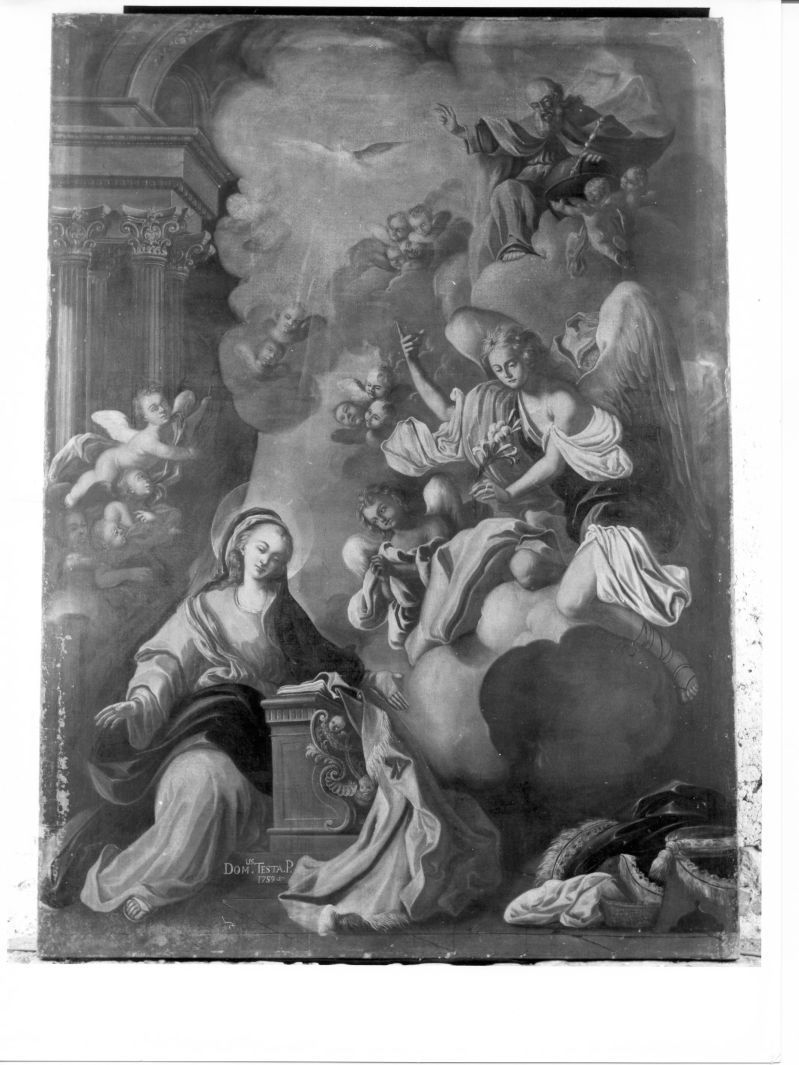 Annunciazione (dipinto) di Testa Domenico (sec. XVIII)