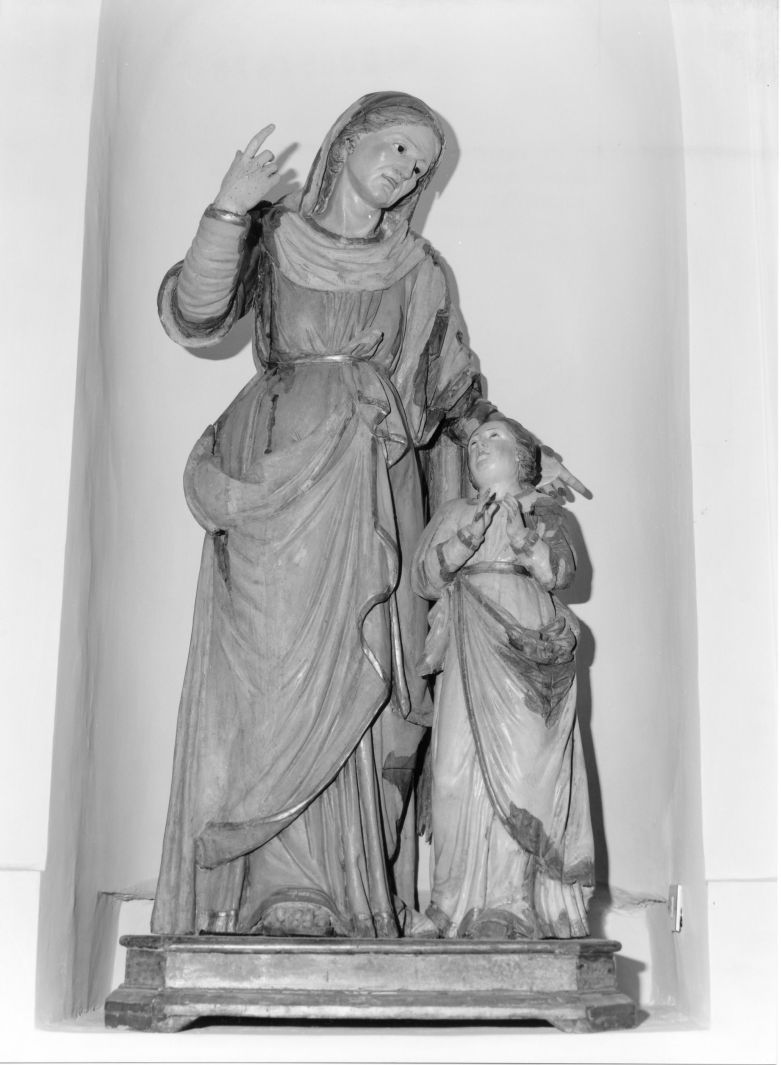 Maria Vergine bambina e Sant'Anna (gruppo scultoreo) - bottega napoletana (sec. XVIII)