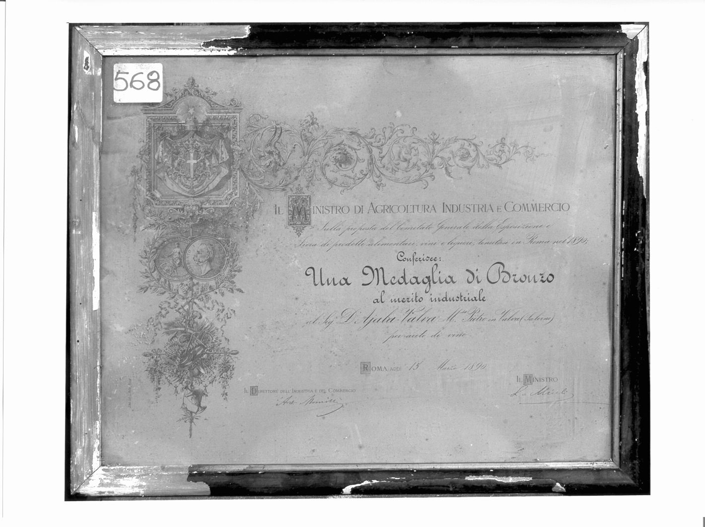 diploma (stampa a colori) - ambito italiano (sec. XIX)