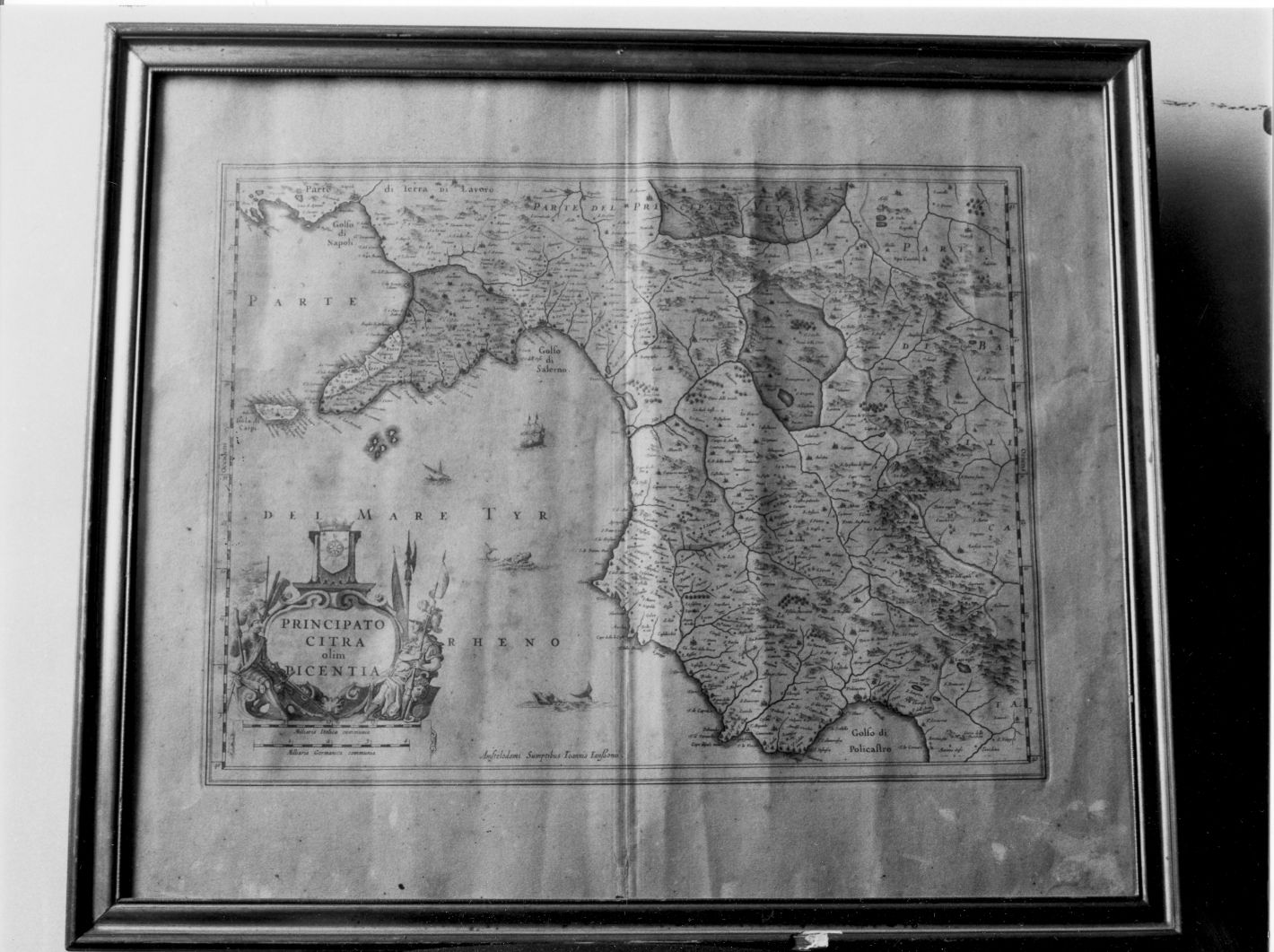 carta geografica di Principato Citra (stampa) - ambito napoletano (seconda metà sec. XVIII)