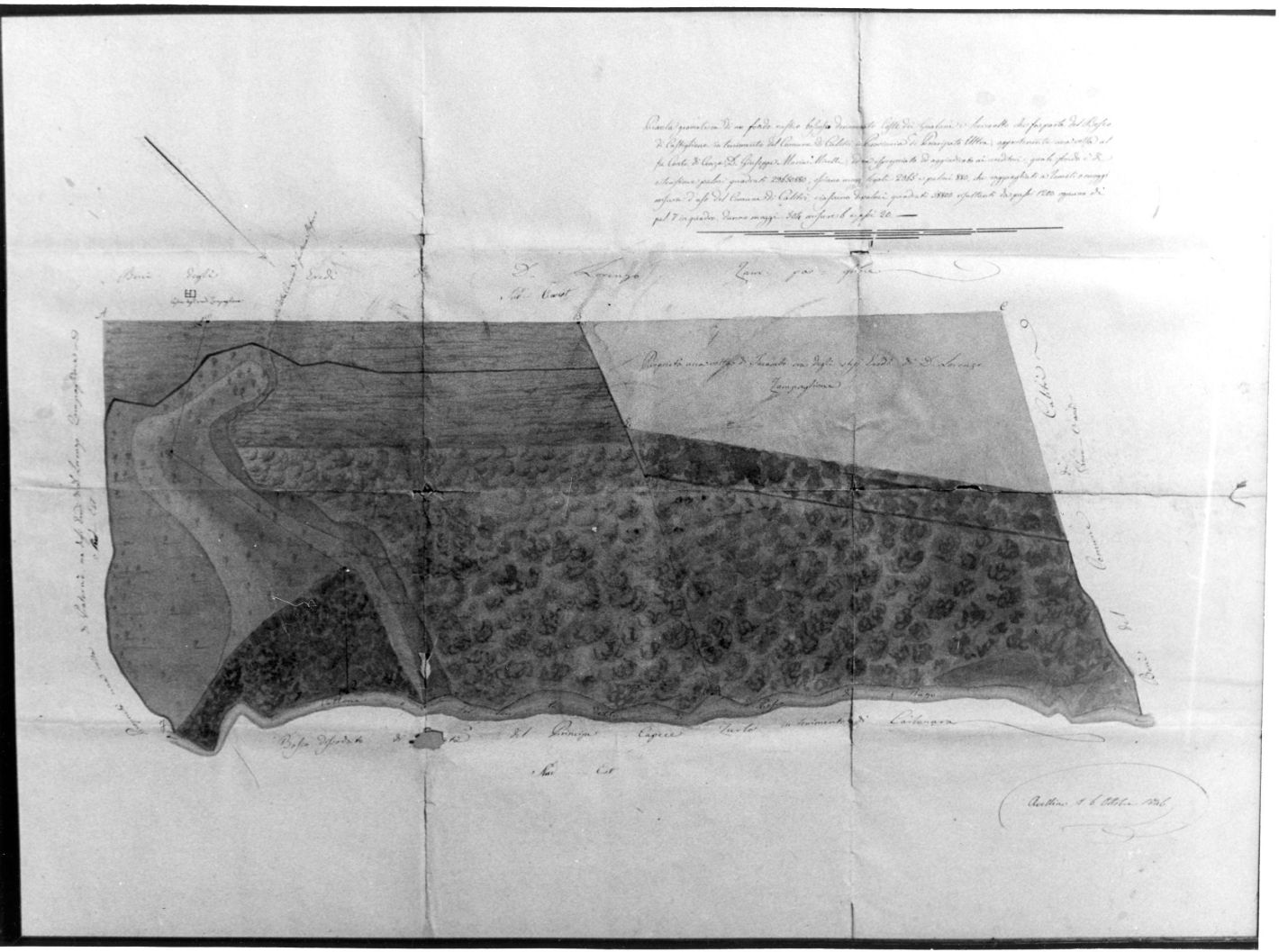 pianta topografica (disegno) - bottega Italia meridionale (sec. XIX)