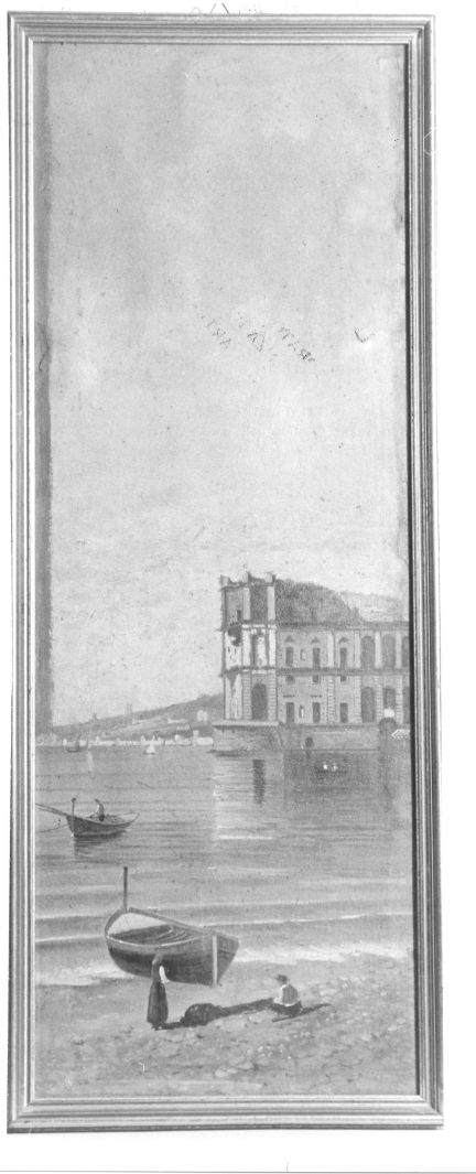 veduta di Palazzo Donn'Anna da Mergellina (disegno) - ambito napoletano (sec. XIX)