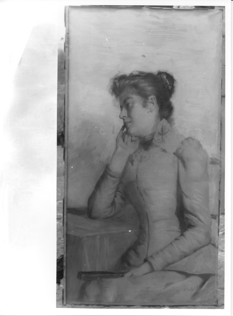 ritratto di donna (disegno) di Diodati Francesco Paolo (secc. XIX/ XX)