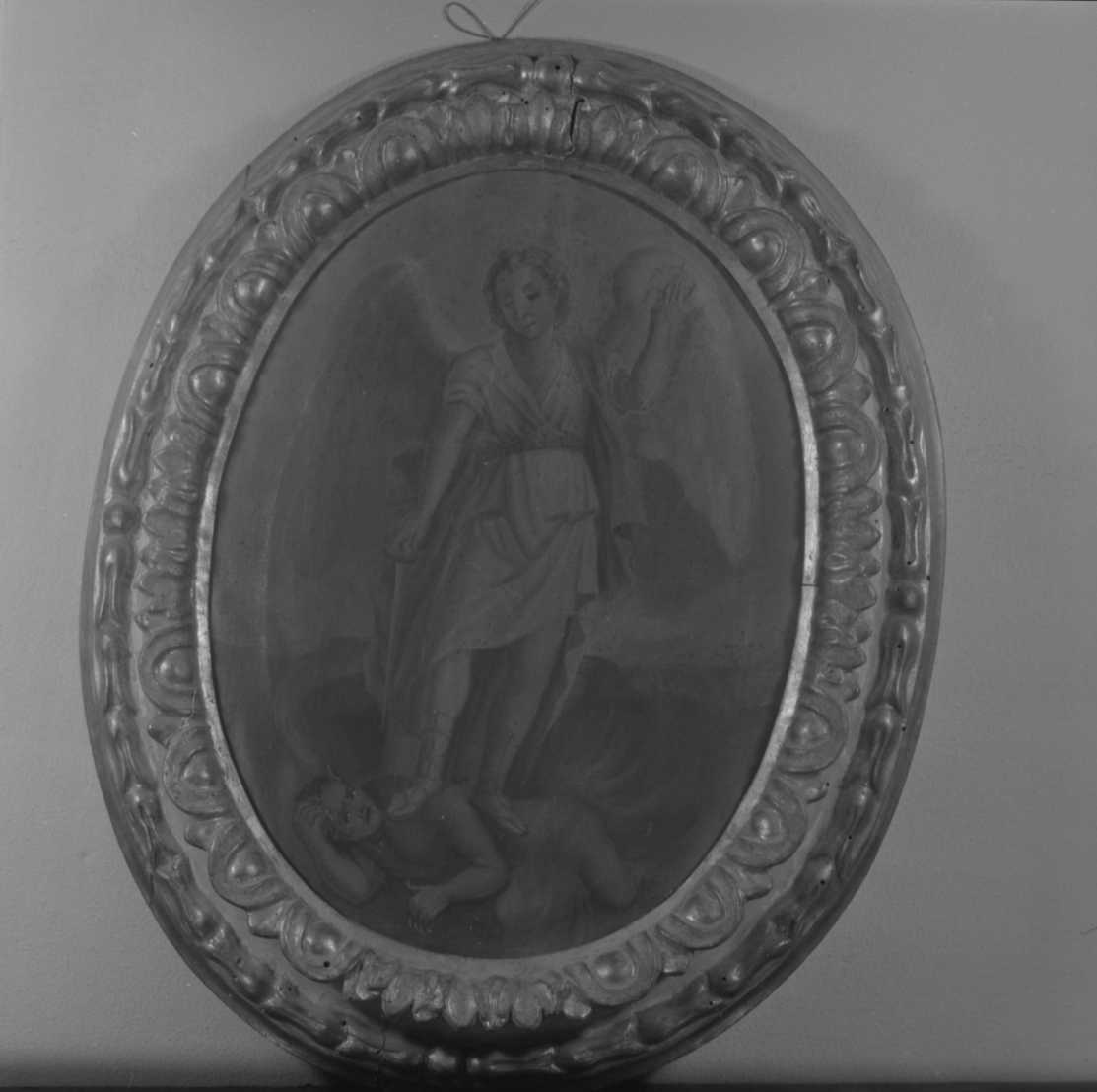 San Michele Arcangelo, San Michele Arcangelo schiaccia il demonio (dipinto, ciclo) - ambito romagnolo (fine/inizio secc. XVIII/ XIX)