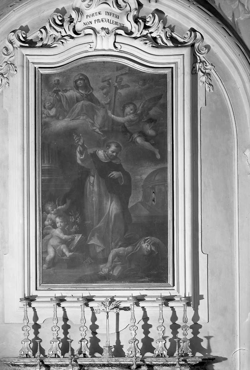 S. Pietro Martire trionfante sull'eresia (dipinto) di Costa Giovan Battista (sec. XVIII)