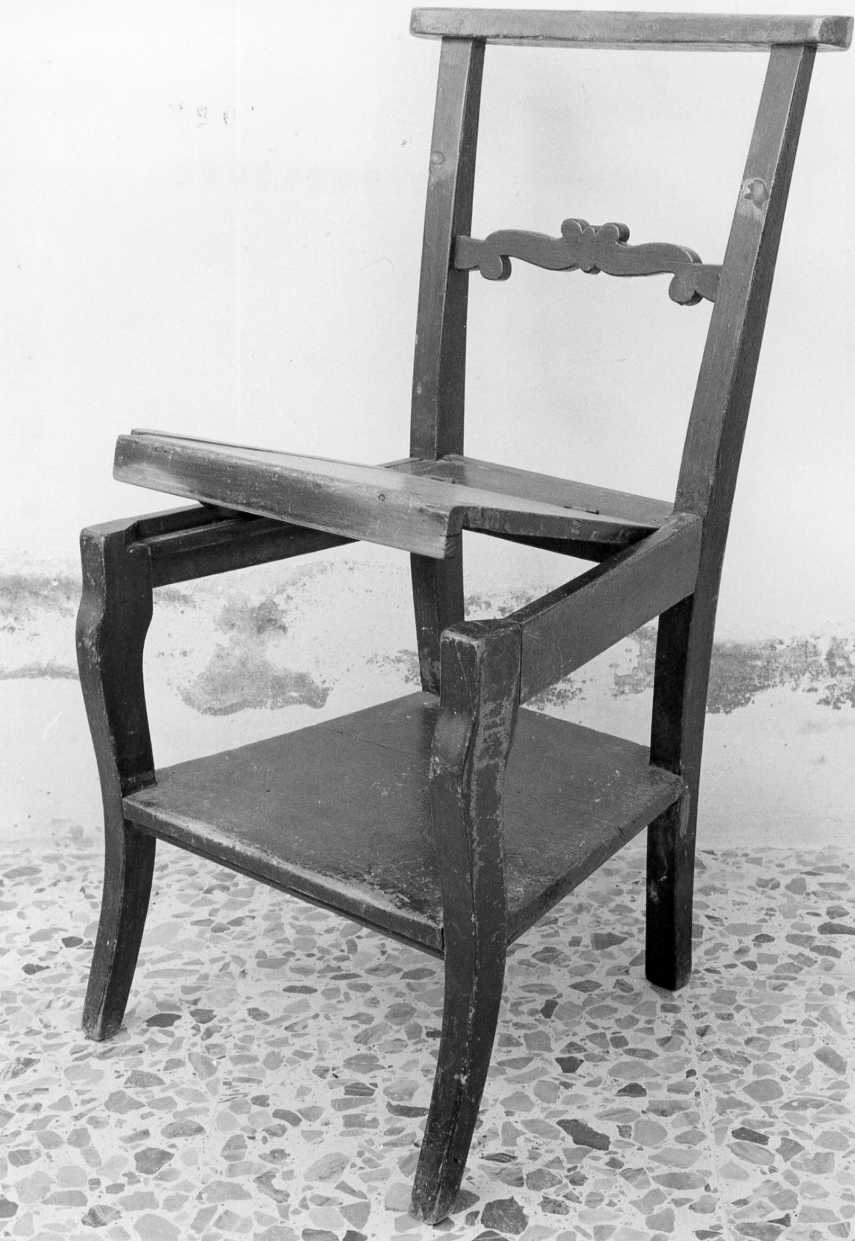 sedia con inginocchiatoio - manifattura romagnola (secc. XIX/ XX)