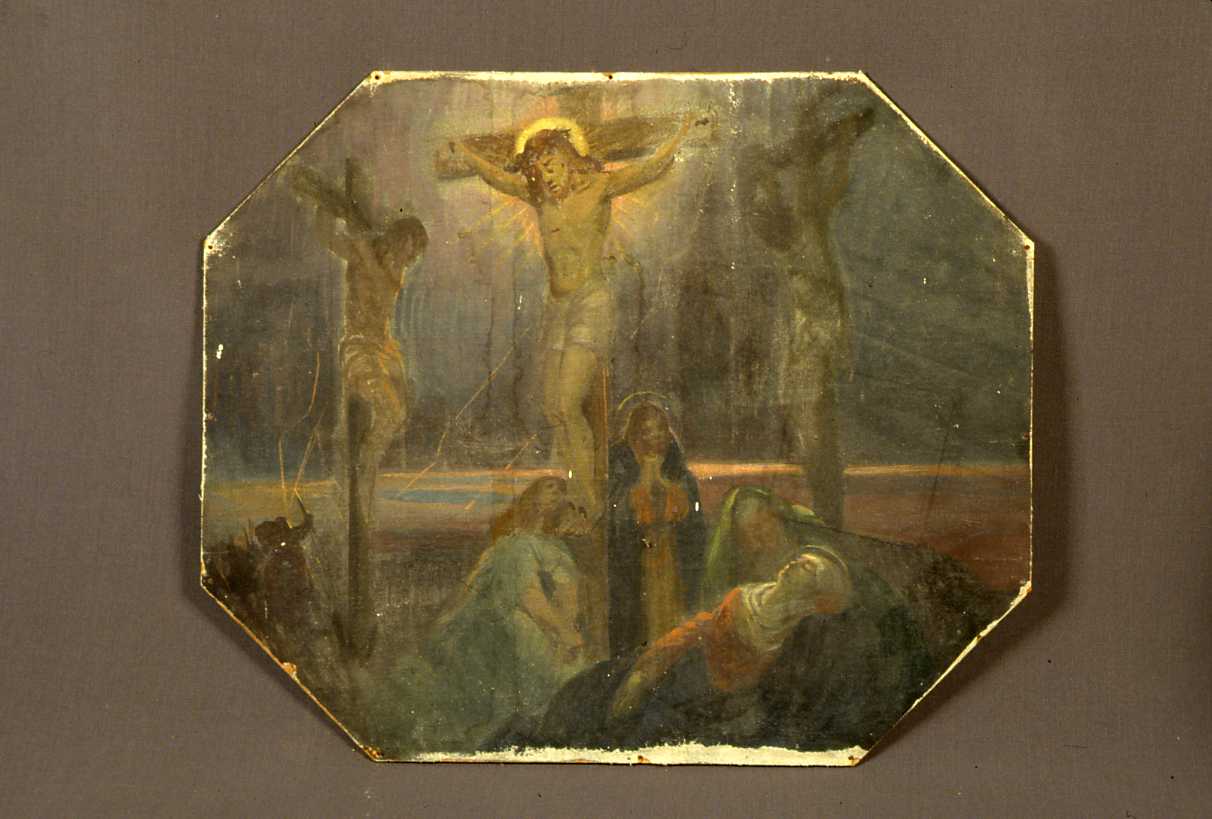 crocifissione di Cristo (dipinto, elemento d'insieme) di Bricci Francesco (primo quarto sec. XX)