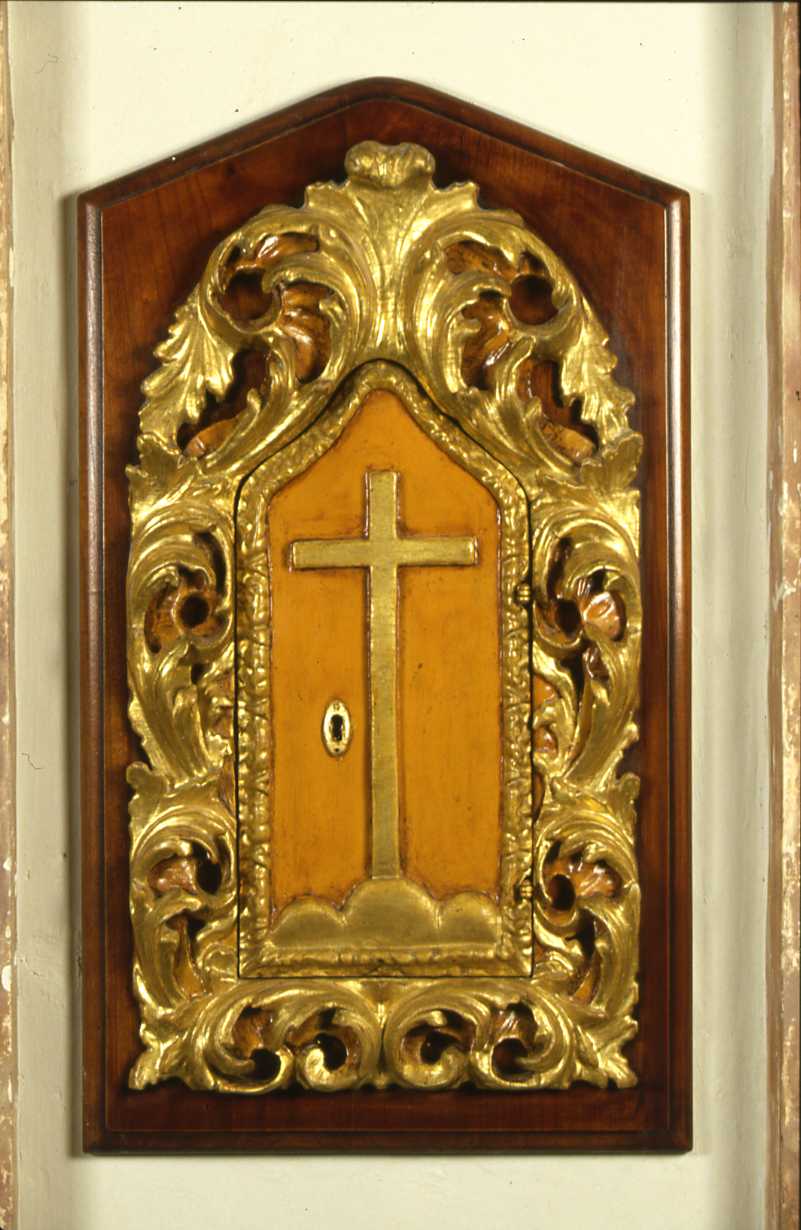 anta di armadietto per oli santi - bottega emiliano-romagnola (sec. XVII)