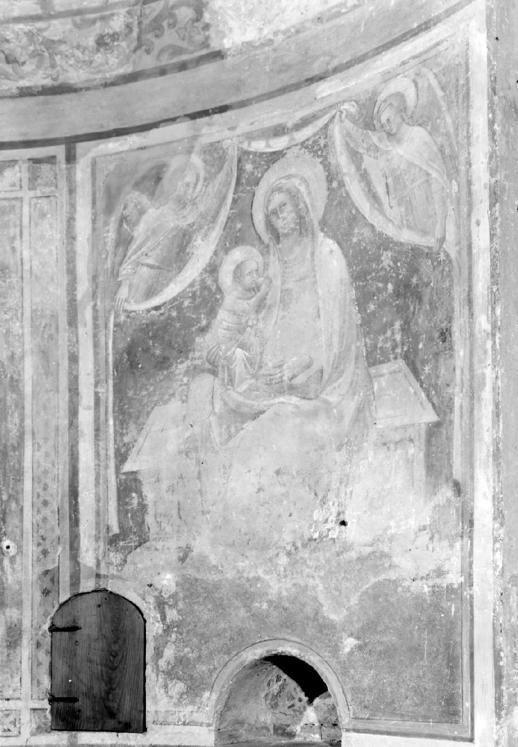 Madonna con Bambino (dipinto, complesso decorativo) - ambito romagnolo (seconda metà sec. XIV)