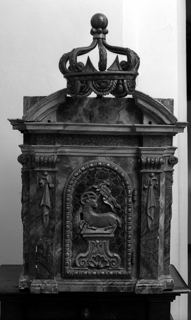tabernacolo - a frontale architettonico - produzione romagnola (seconda metà sec. XVIII)