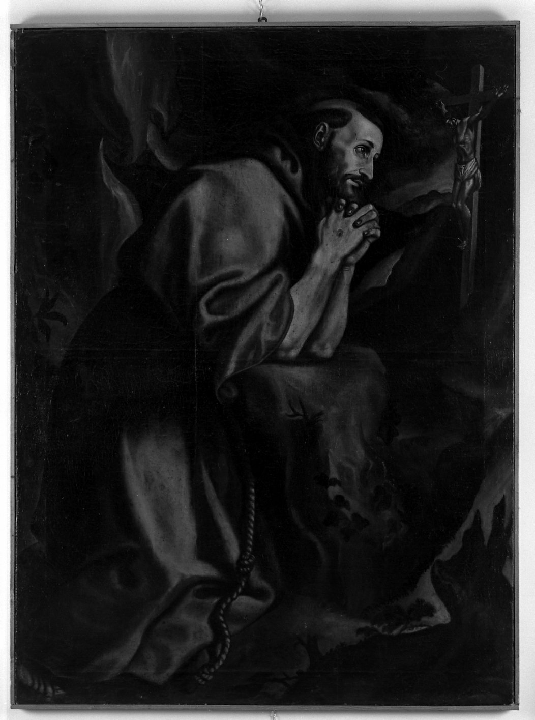 San Francesco d'Assisi in preghiera (dipinto) - ambito romagnolo (seconda metà sec. XVII)