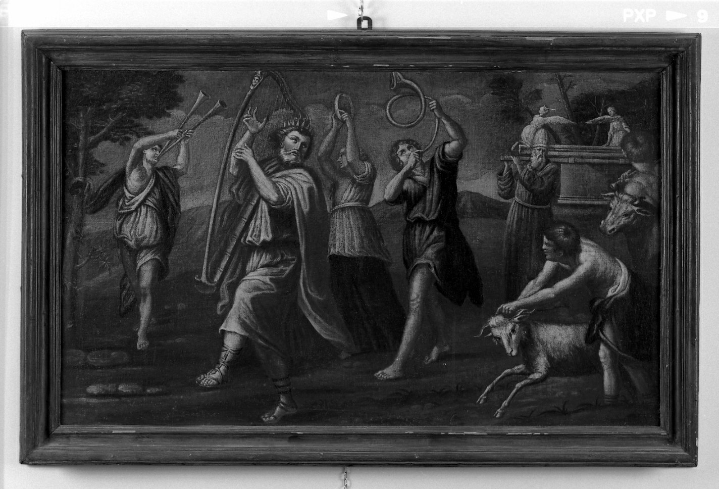 David danza davanti all'arca santa (dipinto) - ambito romagnolo (sec. XVIII)