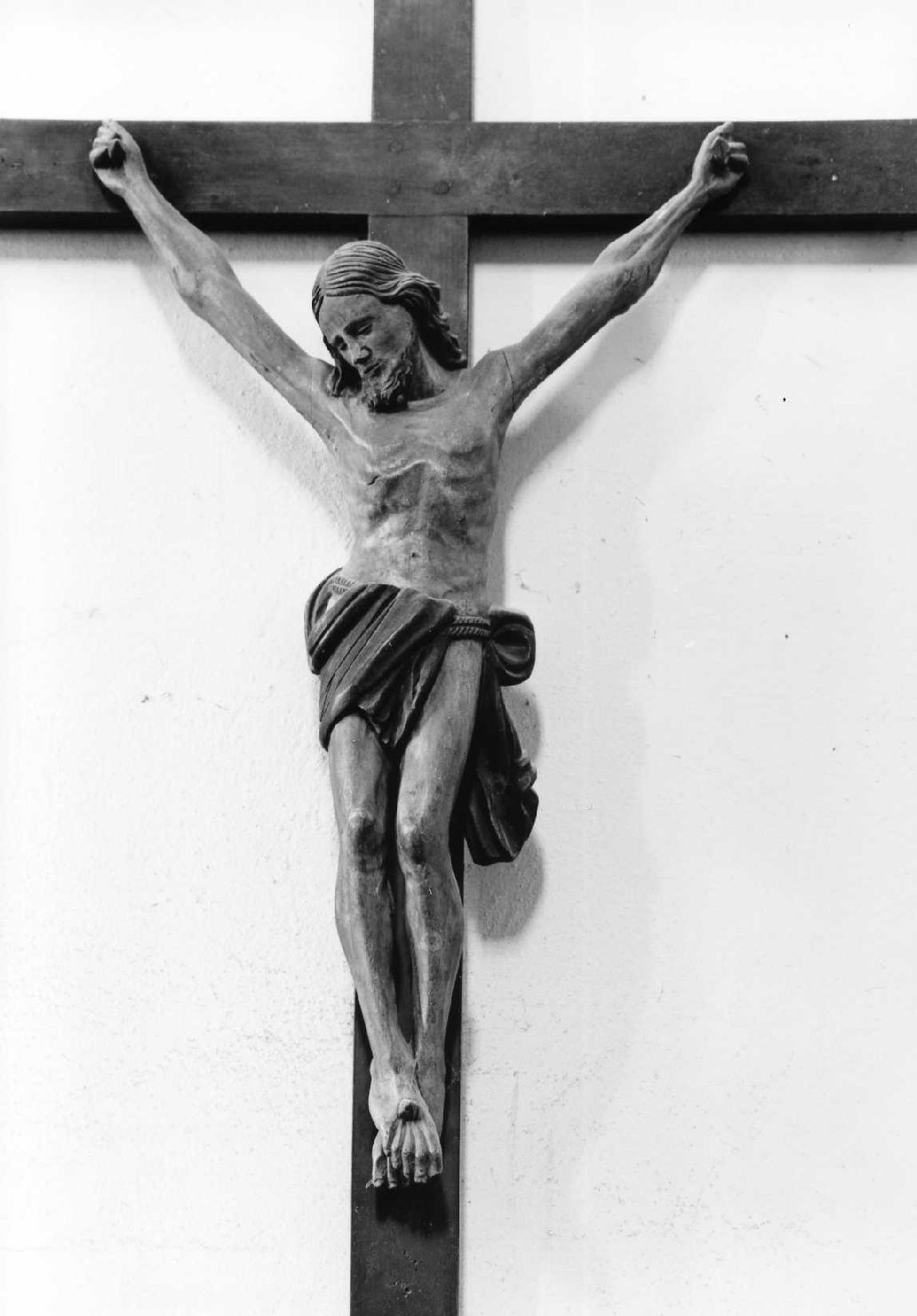 Cristo crocifisso (scultura) - ambito tosco-romagnolo (seconda metà sec. XIX)