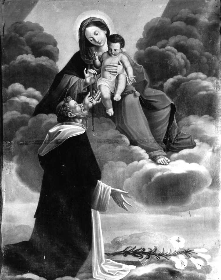 Madonna del Rosario e San Domenico (dipinto) - ambito romagnolo (metà sec. XVIII)
