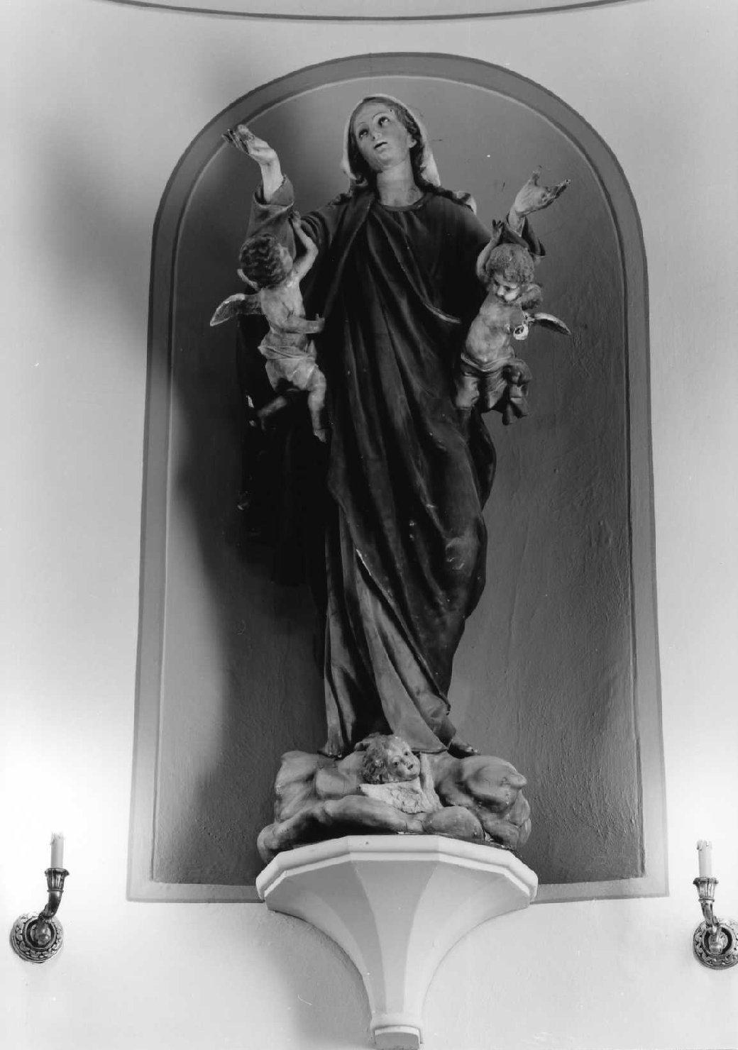 Madonna Assunta con angeli (statua) - ambito romagnolo (sec. XX)