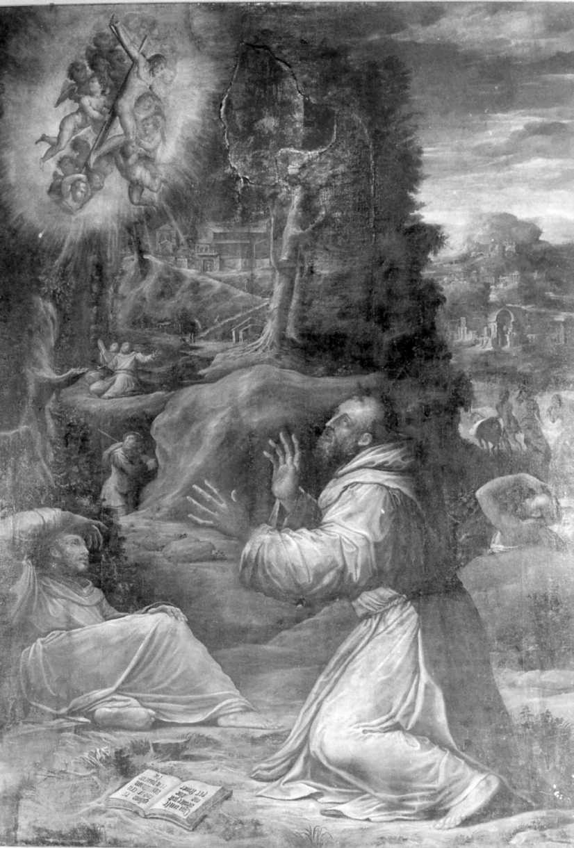 San Francesco d'Assisi riceve le stimmate (dipinto) di Vasari Giorgio (sec. XVI)