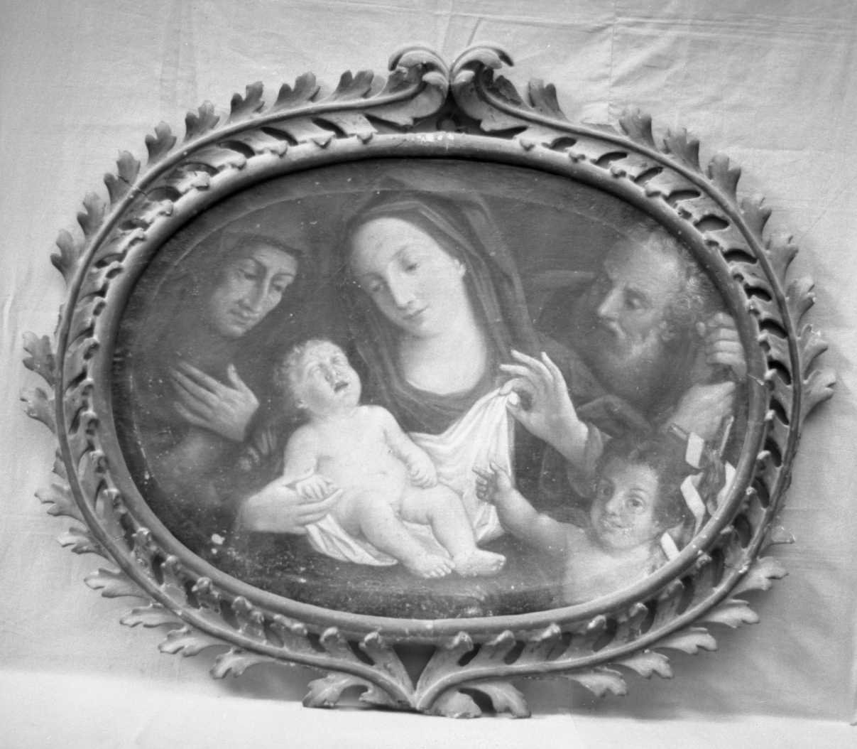 Sacra Famiglia con Sant'Anna e San Giovanni Battista bambino (dipinto) - ambito romagnolo (sec. XVIII)