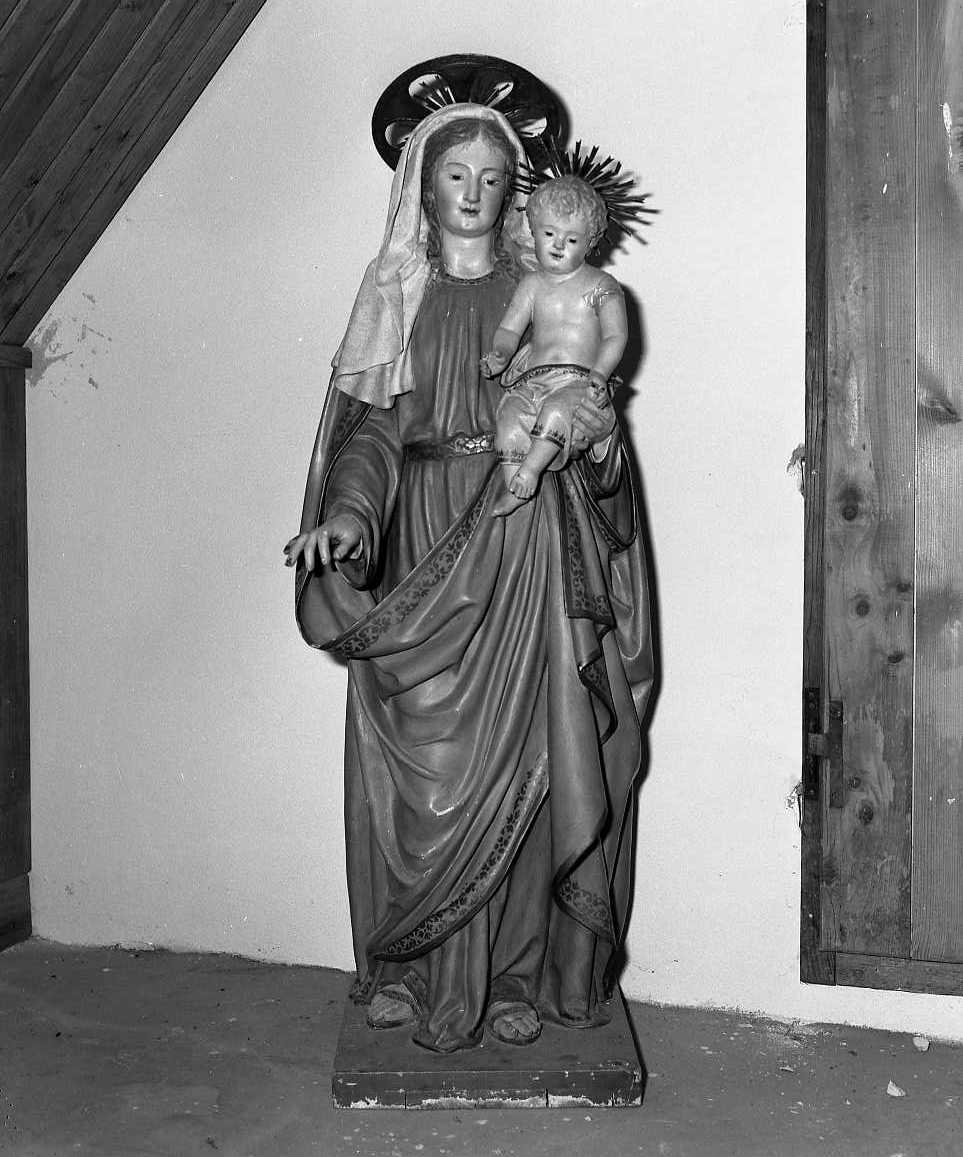 Madonna del Rosario, Madonna con Bambino (statuetta) - bottega faentina (seconda metà sec. XIX)