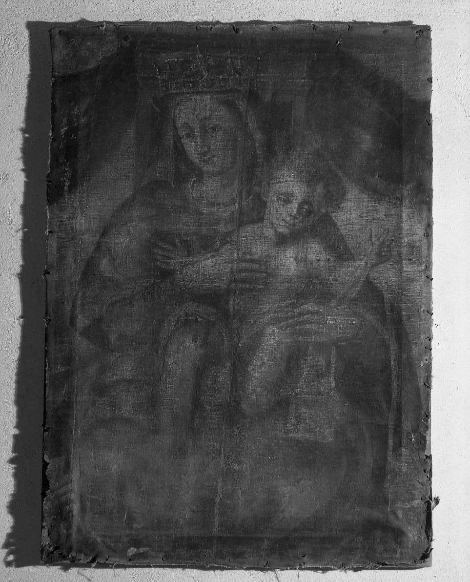 Madonna del Rosario, Madonna con Bambino (dipinto, frammento) - ambito tosco-romagnolo (sec. XVIII)