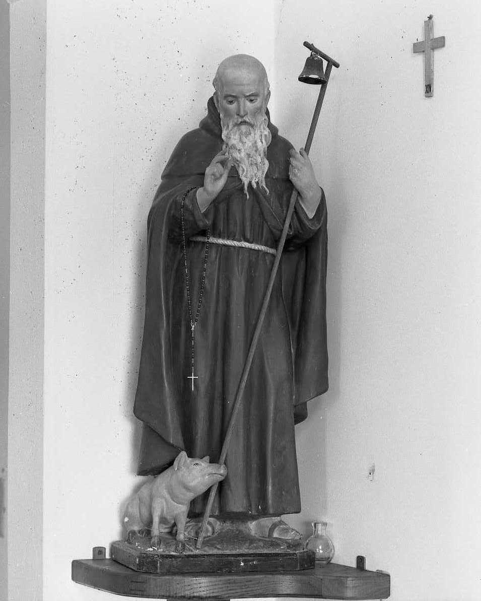 Sant'Antonio Abate (statuetta) - bottega faentina (ultimo quarto sec. XIX)