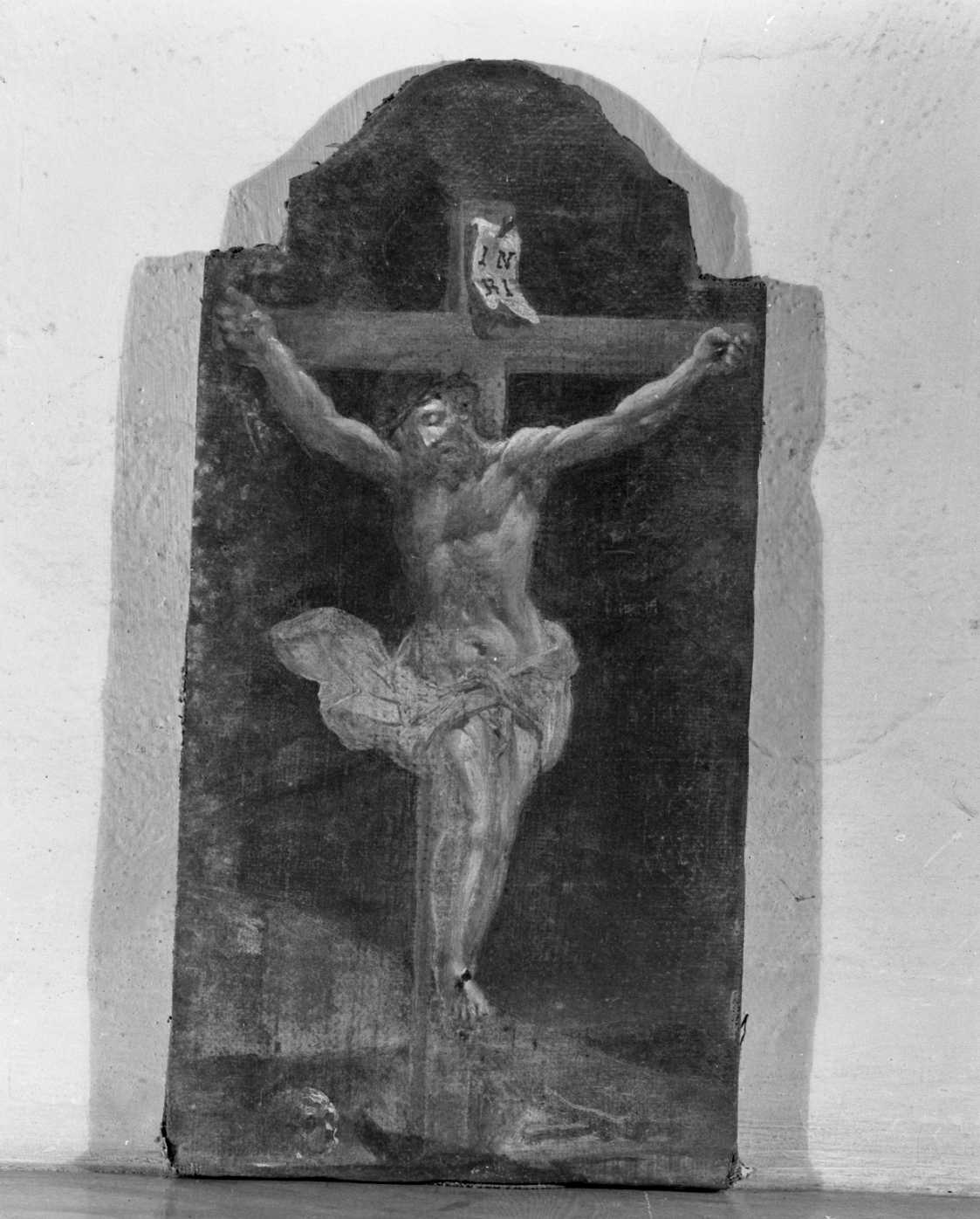 Cristo crocifisso (dipinto, ciclo) di Barbiani Andrea (sec. XVIII)