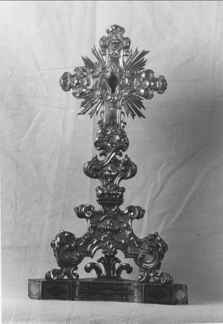 reliquiario - a croce - bottega romagnola (seconda metà sec. XIX)