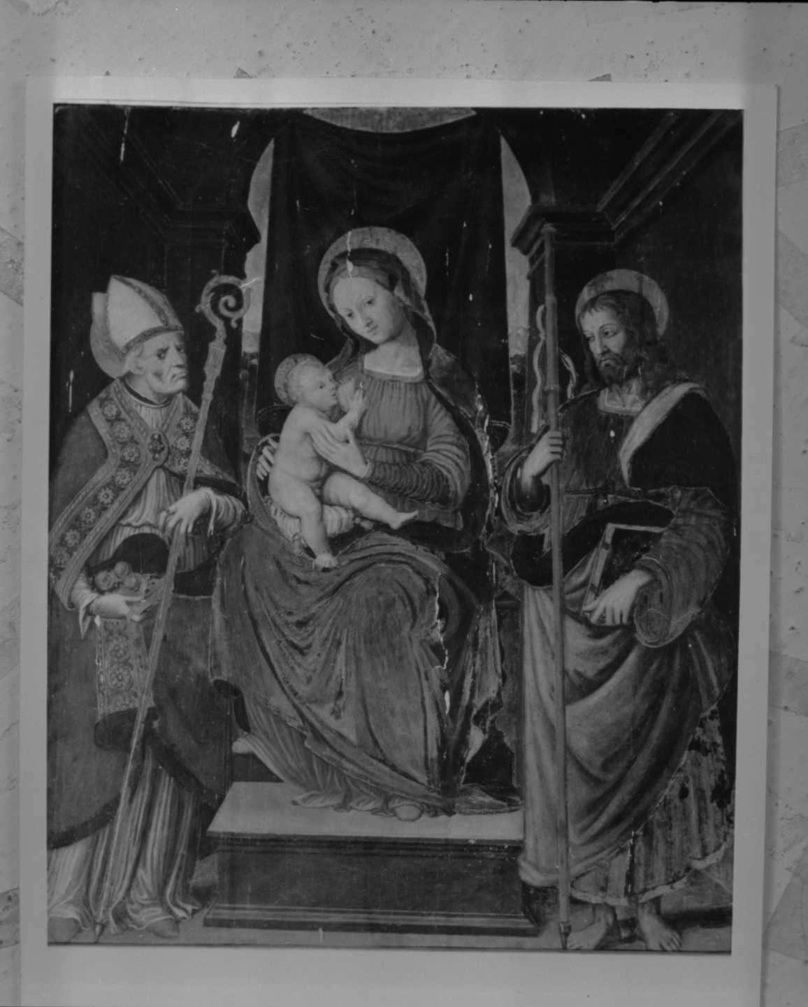 Madonna con Bambino e i Santi Nicola da Bari e Giacomo, Madonna con Bambino e Santi (dipinto) - ambito toscano (prima metà sec. XVI)