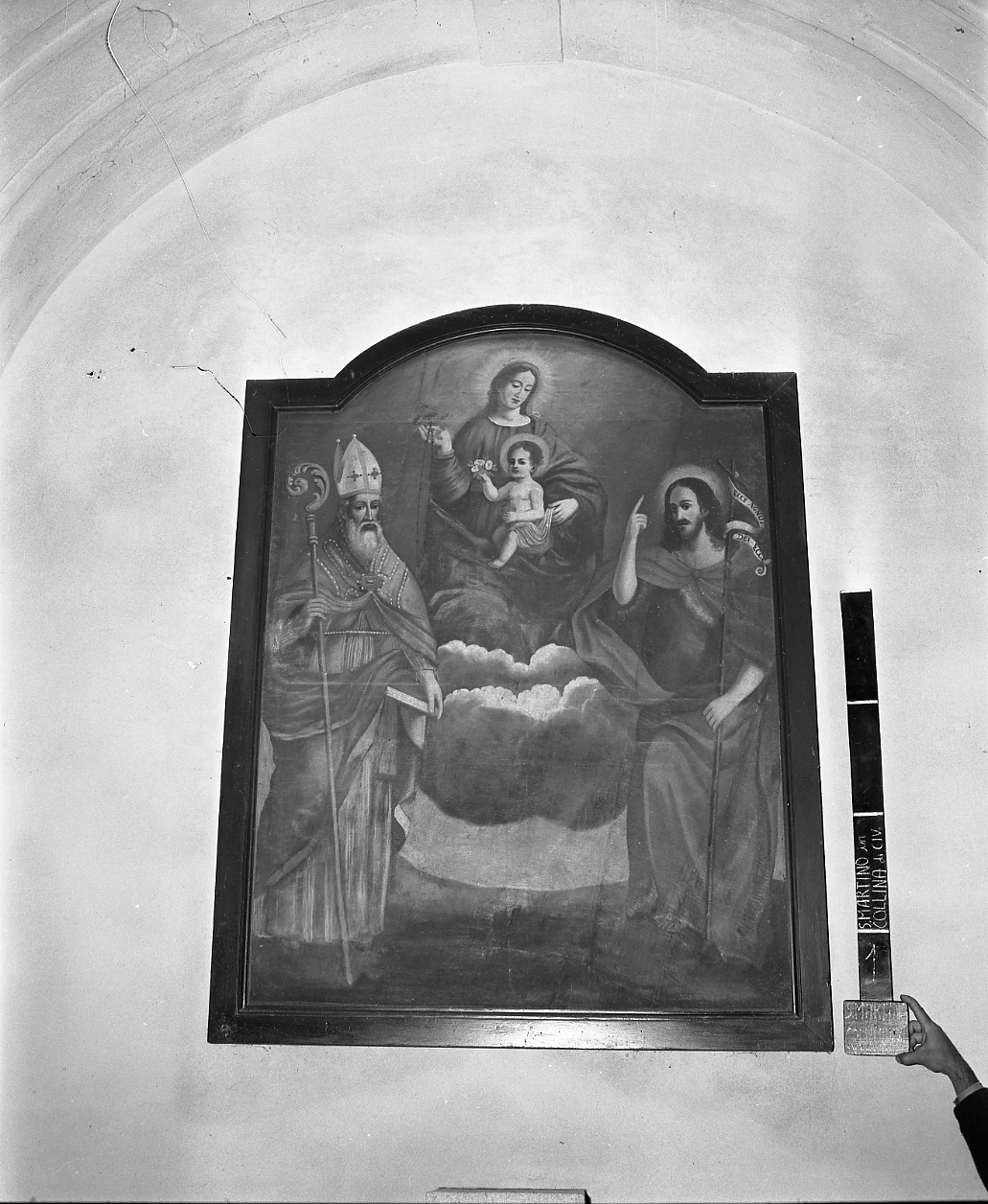 Madonna con Bambino, San Martino e San Giovanni Battista (dipinto) - ambito toscano (sec. XVII)