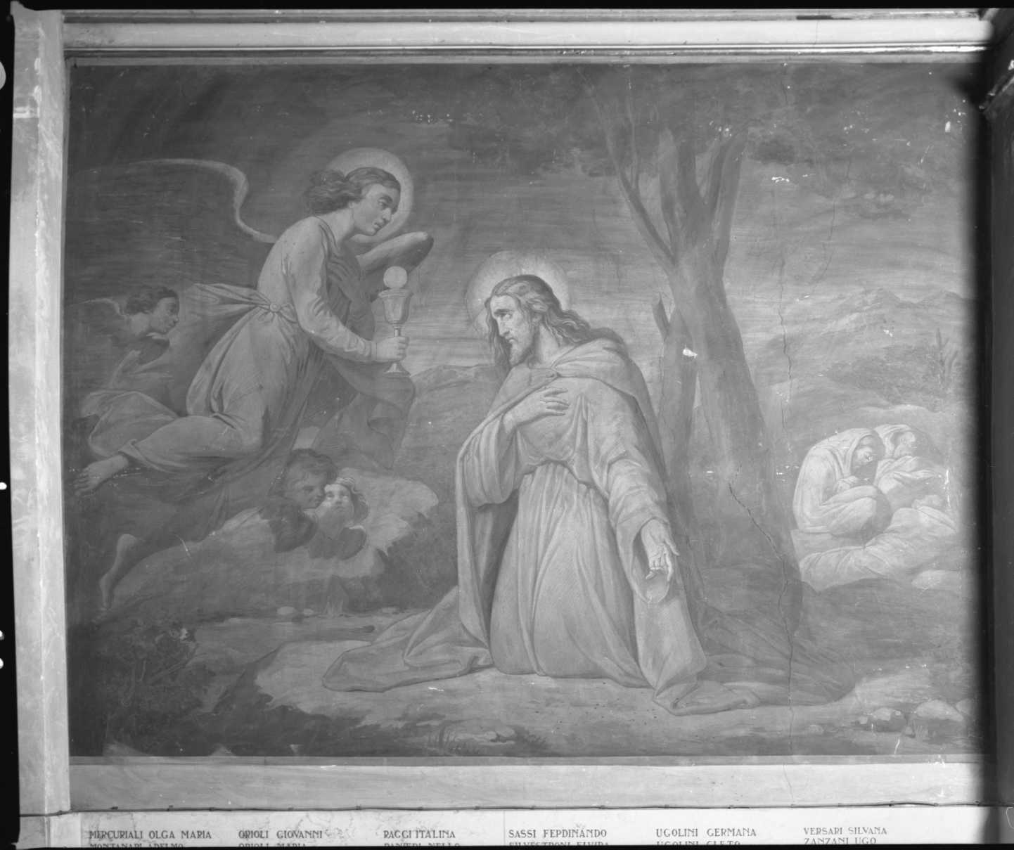 L'orazione nell' orto, storie della passione di Cristo (dipinto) di Randi Pompeo (terzo quarto sec. XIX)