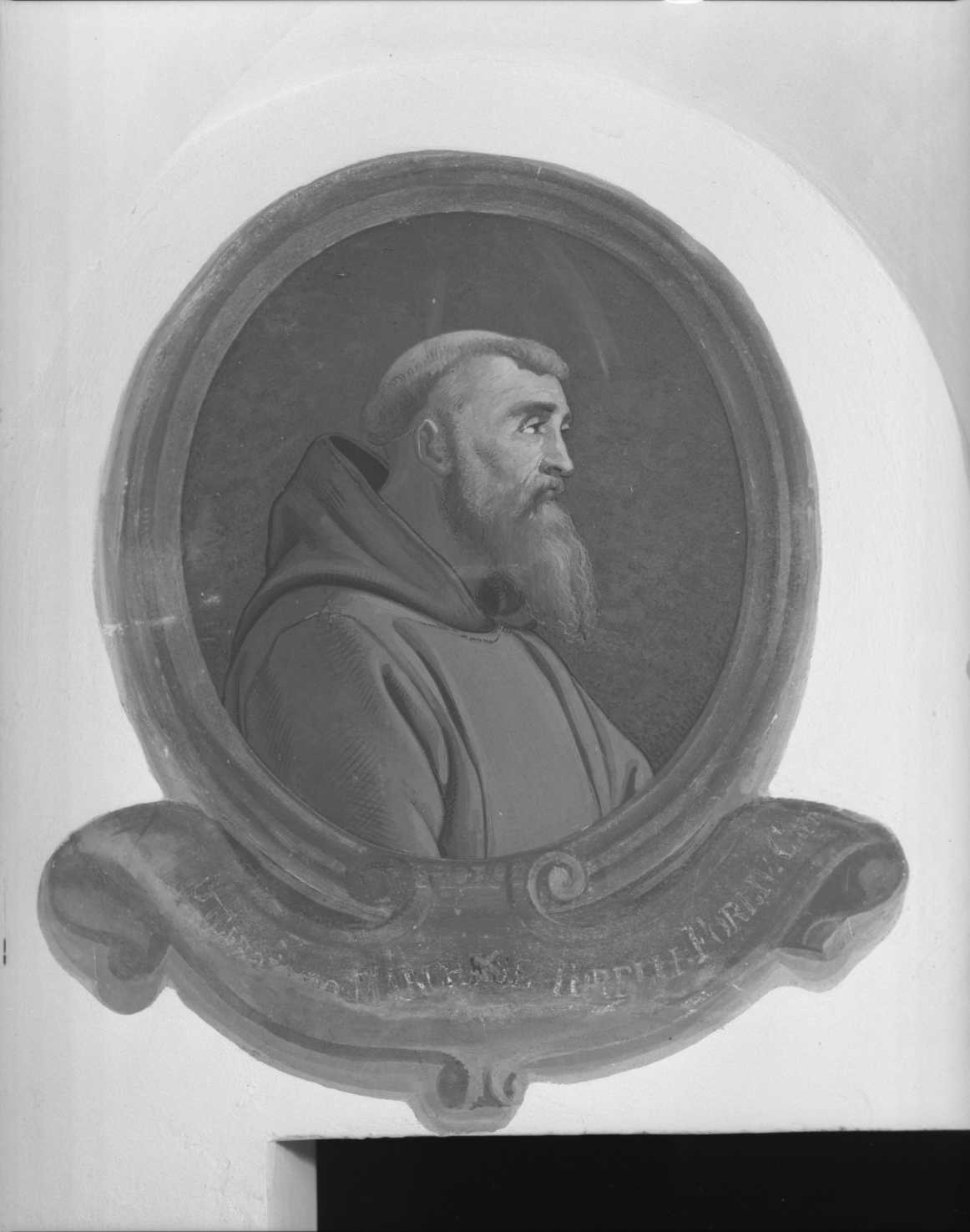 Ritratto di Padre Girolamo Torelli, ritratto a mezza figura di prelato (medaglione) di Randi Pompeo (terzo quarto sec. XIX)