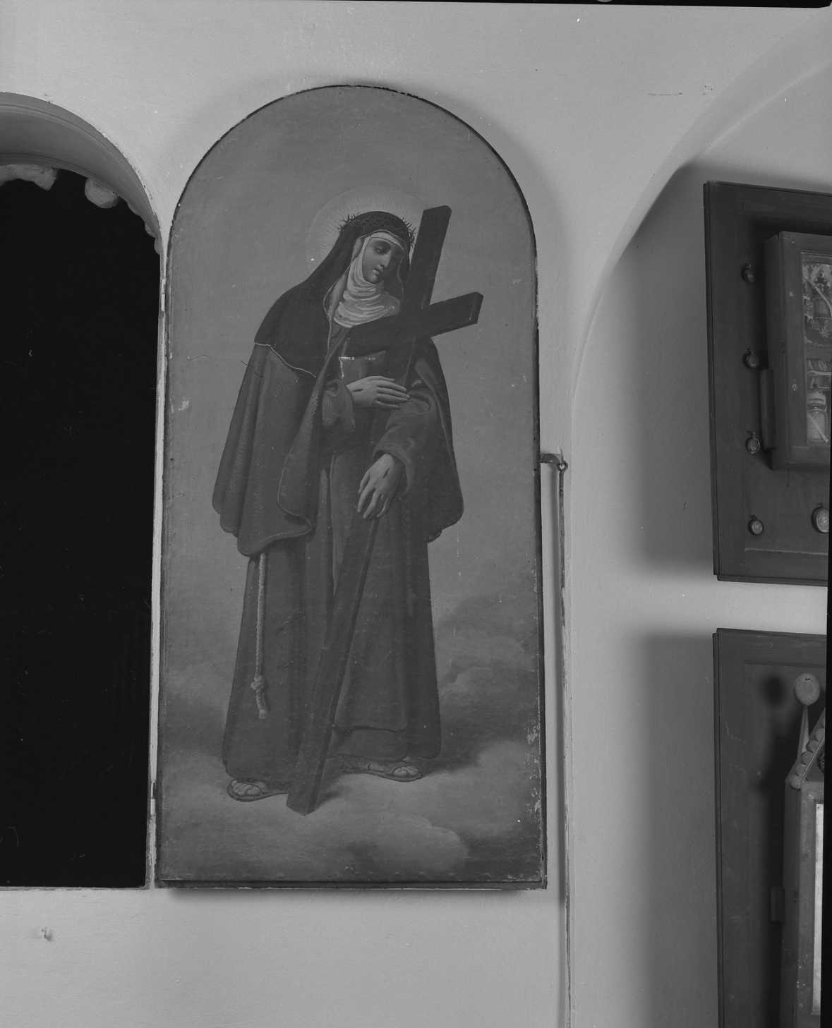 Santa Veronica Giuliani sulle nubi, Santa Veronica (sportello) di Randi Pompeo (terzo quarto sec. XIX)
