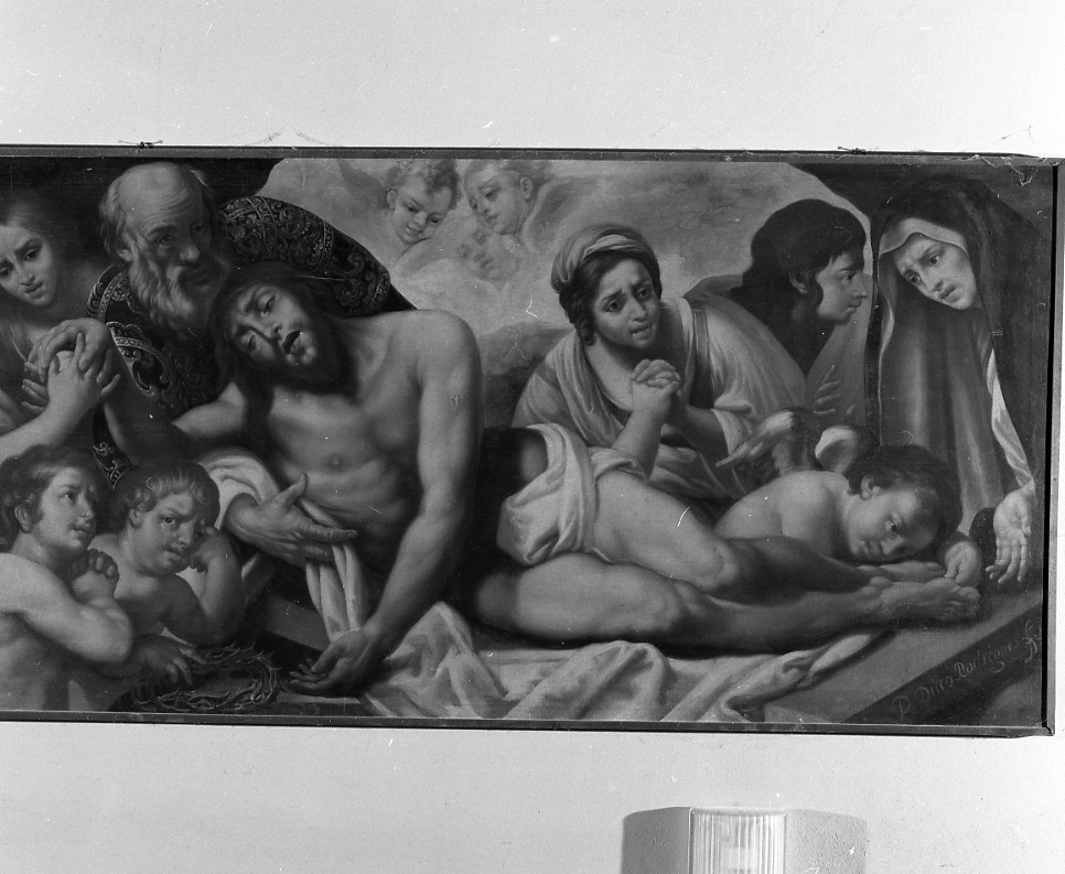 compianto sul Cristo morto (dipinto) di Rodriguez Diego (secc. XVII/ XVIII)