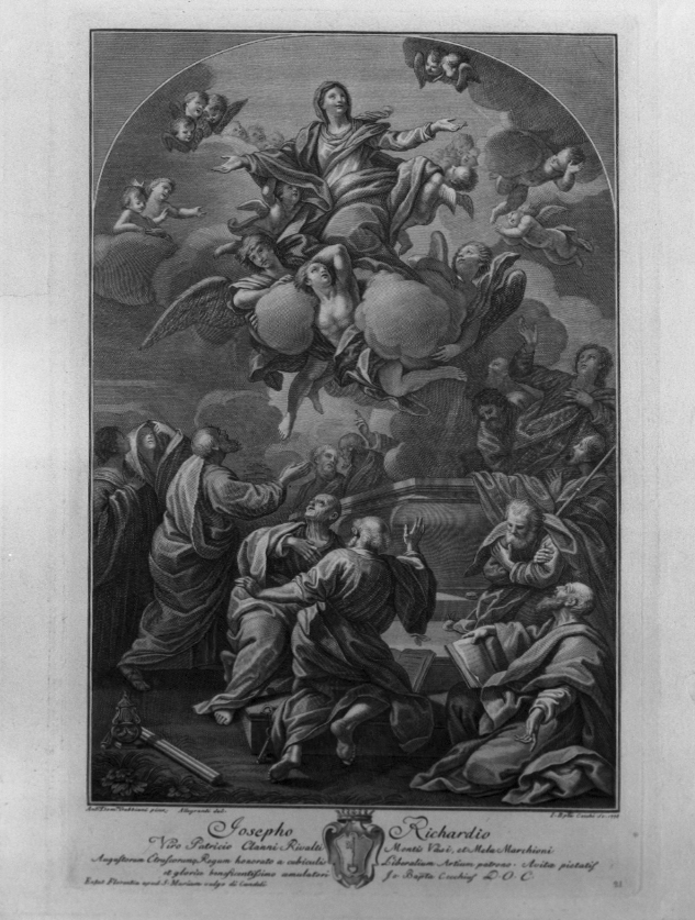 assunzione della Madonna (dipinto) di Cecchi Giovanni Battista (sec. XVIII)